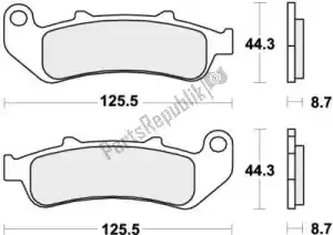 SBS 192685LS remblok 685ls brake pads sinter - Onderkant