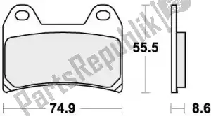 SBS 192706DS remblok 706ds-1 brake pads sinter racing - Onderkant