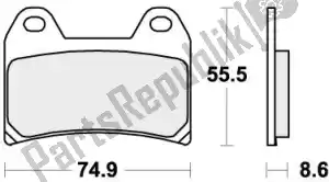 SBS 192706HF remblok 706hf brake pads organic - Onderkant