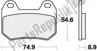 192746HF, SBS, Remblok 746hf brake pads organic    , Nieuw