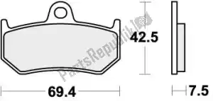 SBS 192763LS brake pad 763ls brake pads sinter - Bottom side