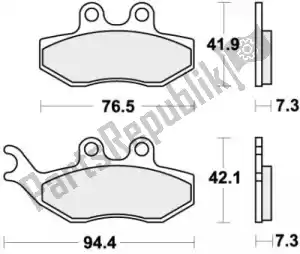 SBS 192774HF brake pad 774hf brake pads organic - Bottom side