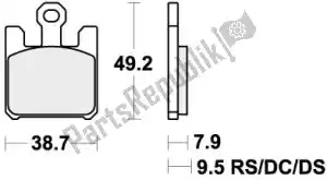 SBS 192788HS klocki hamulcowe 788hs spiekane klocki hamulcowe - Dół
