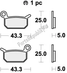 SBS 192794RSI pastilha de freio 794rsi pastilhas de freio sinter racing - Lado inferior