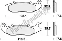 192797HF, SBS, Remblok 797hf brake pads organic    , Nieuw