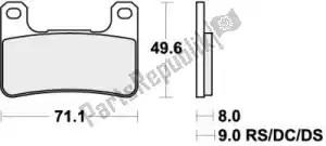 SBS 192806DS remblok 806ds-1 brake pads sinter racing - Onderkant