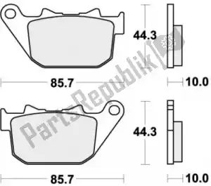 SBS 192808HLS brake pad 808h.ls brake pads sinter - Bottom side