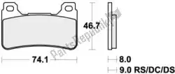 Qui puoi ordinare pastiglie freno 809ds-1 pastiglie freno sinter racing da SBS , con numero parte 192809DS: