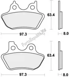 Here you can order the brake pad 826h. Hf brake pads organic from SBS, with part number 192826HDHS:
