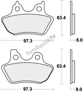 SBS 192826HLS brake pad 826h.ls brake pads sinter - Bottom side