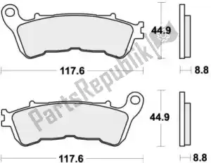 SBS 192828LS brake pad 828ls brake pads sinter - Bottom side