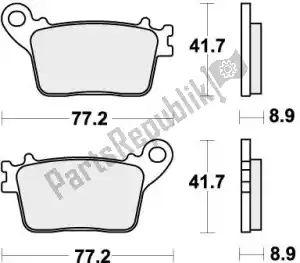 SBS 192834LS pastillas de freno 834ls pastillas de freno sinterizadas - Lado inferior