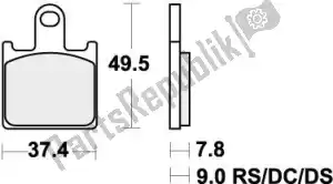 SBS 192838RS pastillas de freno 838rst pastillas de freno sinter sport - Lado inferior