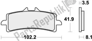 SBS 192841RS pastilha de freio 841rs pastilhas de freio sinter sport - Lado inferior