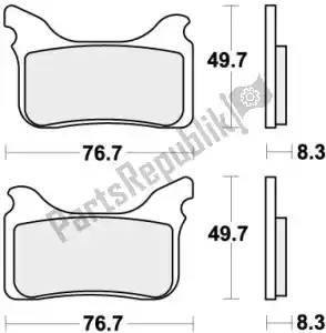 SBS 192842HS brake pad 842hs brake pads sinter - Bottom side