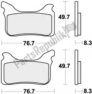 SBS 192842RSI pastilha de freio 842rsi pastilhas de freio sinter racing - Lado inferior