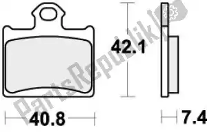 SBS 192872RSI remblok 872rsi brake pads sinter racing - Onderkant