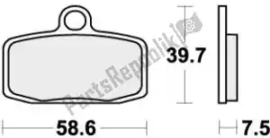 SBS 192885SI brake pad 885si brake pads sinter - Bottom side