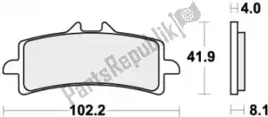 SBS 192901DS plaquette de frein 901ds-1 plaquettes de frein fritté racing - La partie au fond