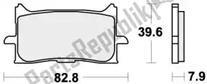 SBS 192940HS remblok 940hs brake pads sinter - Onderkant