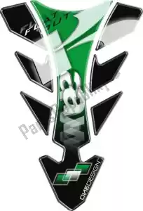 PRINT 60817952 protège réservoir kawasaki vert - La partie au fond