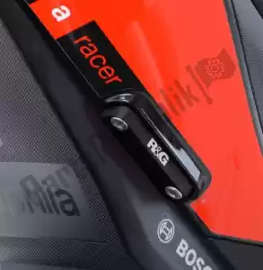 R&G 41210980 frame plug rear footrest plate, black, pair - Bottom side