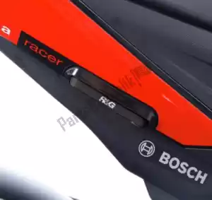 R&G 41210980 frame plug rear footrest plate, black, pair - Upper side
