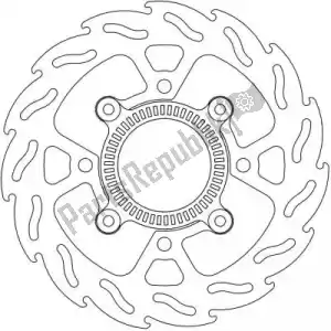 MOTO MASTER 6200110649 schijf 110649, flame fixed disc 250 - Onderkant