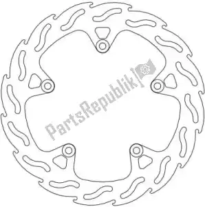 MOTO MASTER 6200110673 schijf 110673, flame fixed disc 267 - Onderkant