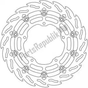 MOTO MASTER 6215112245 schijf 112245, flame 5,5mm racing series - Onderkant