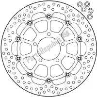 6218112260, Moto Master, Disco 112260, disco de aluminio flotante halo 330    , Nuevo