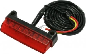 DRC D4529330 tail light with red lens - Left side