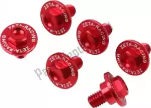 ZETA ZE889112 fork guard bolts, red - Bottom side