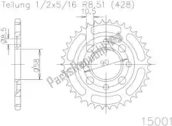 Here you can order the sprocket from Esjot, with part number 501500134: