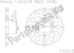 Here you can order the sprocket from Esjot, with part number 501500350: