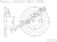 501501545, Esjot, Ktw rear steel 45t, 428    , New