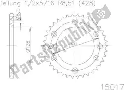 Here you can order the sprocket from Esjot, with part number 501501750: