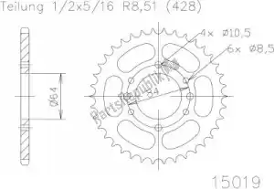 ESJOT 501501947 sprocket - Bottom side