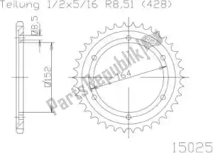 ESJOT 501502555 sprocket - Bottom side