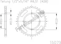 501507942, Esjot, Ktw rear steel 42t, 428    , Nieuw