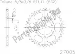 Here you can order the sprocket from Esjot, with part number 502700543: