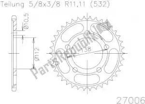 ESJOT 502700648 sprocket - Bottom side