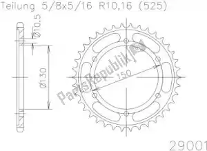 ESJOT 502900147 rueda de espigas - Lado inferior