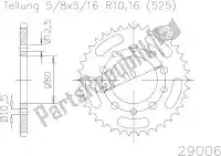 502900642, Esjot, Ktw rear steel 42t, 525    , Nieuw