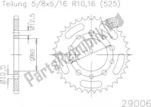 ESJOT 502900640 sprocket - Bottom side