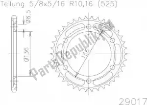 ESJOT 502901741 sprocket - Bottom side