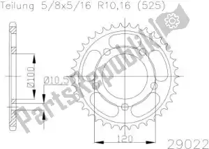 ESJOT 502902242 sprocket - Bottom side