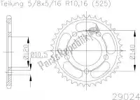 502902444, Esjot, Ktw aço traseiro 44t, 525    , Novo