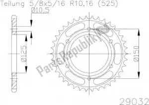 ESJOT 502903242 sprocket - Bottom side