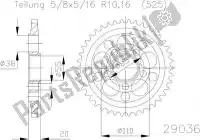 502903643, Esjot, Ktw rear steel 43t, 525    , Nieuw